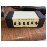 Lot of Vintage Electronics including Calrad 40-643 Tape Deck Selector Switch, Alarm Clocks, and Code-a-Phone Answering Machine