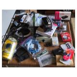 Lot of Electronics and Computer Accessories including Belkin Data Switch, RCA Audio Cable, Older Ram and Timex 16K RAM Module