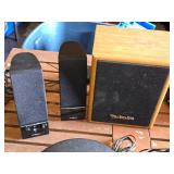 Lot of Various Audio Speakers including Technics, Aiwa, and RadioShack