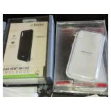 Lot of Phone Accessories including Jetech Tempered Glass Screen Protectors, Evutec Cases, and Rescue Tempered Glass for Various Devices