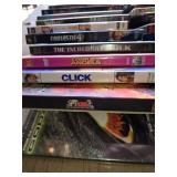 Collection of DVDs including Spider-Man, Fantastic 4, and The Incredible Hulk