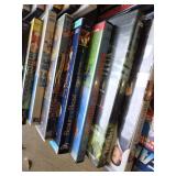 Collection of DVDs including Spider-Man, Fantastic 4, and The Incredible Hulk