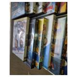 Collection of DVDs including Spider-Man, Fantastic 4, and The Incredible Hulk