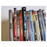Lot of DVDs including Sherlock Holmes, The Incredibles, and The Matrix Collection