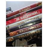 Lot of DVDs including Sherlock Holmes, The Incredibles, and The Matrix Collection