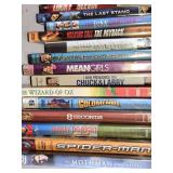 Lot of DVDs including Son of God, Lucky # Slevin, and Mean Girls with various genres and classics