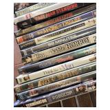 Lot of DVDs and CDs including Ted, Last Man Standing, and Journey to Adventure CD-ROM