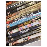 Collection of DVD Movies including "Four Rooms," "Pirates of the Caribbean," "The Perks of Being a Wallflower," and more