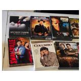 DVD and CD Collection including "Six Feet Under" Season 1, "Walker Texas Ranger" Season 2, and "Supernatural" Season 8