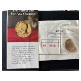 1984 Gold Plated Kennedy Half Dollar