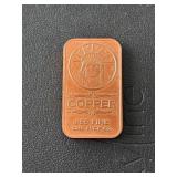 1 Ounce .999 Fine Copper Bar