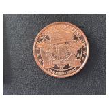 1 Ounce .999 Fine Copper Round The Jersey Devil