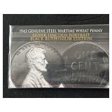 1943 Lincoln Cent Silver Lincoln Portrait Black Ruthenium Edition