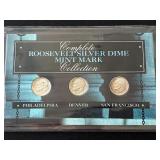 Roosevelt Silver Dime Mint Mark Set