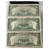 Red Seal $5 Dollar Notes