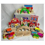 Vintage Sesame Street Natural Wood Train Set Vintage Sesame Street Natural Wood Train Set