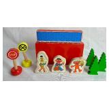 Vintage Sesame Street Natural Wood Train Set Vintage Sesame Street Natural Wood Train Set