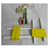 Vintage Sesame Street Natural Wood Train Set Vintage Sesame Street Natural Wood Train Set