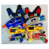 Nerf Bundle with 6 Nerf Toy Blasters, Ammunition and Vests Nerf Bundle with 6 Nerf Toy Blasters, Ammunition and Vests