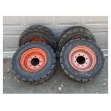 Bobcat Tires with Rims - 4 Total for Concrete/Asphalt Bobcat Tires with Rims - 4 Total for Concrete/Asphalt