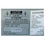 Sony Stereo Audio/Video Amplifier with 5 Disc Sony CD Changer Sony Stereo Audio/Video Amplifier with 5 Disc Sony CD Changer