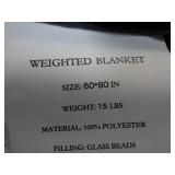 Weighted Blanket 15 lbs. 60 x80'...