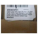 100 Gold Party Cups 9 oz...