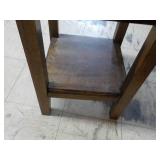 Wood End Table 18 x 18 x 24'...