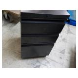 3 Drawer Metal Filing Cabinet on Wh...