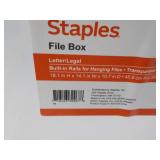 3 Portable Plastic File Totes- slig...