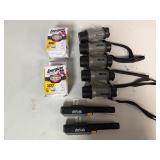 Five Handy Pocket Size Flash Lights, Two Flash Lights with Magnet Attachments, Two Energizer 200 Lumen Industrial Headlamps Five Handy Pocket Size Flash Lights, Two Flash Lights with Magnet Attachments, Two Energizer 200 Lumen Industrial Headlamps