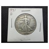 1941 D Silver Walking Liberty Half Dollar 1941 D Silver Walking Liberty Half Dollar