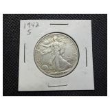 1942 S Silver Walking Liberty Half Dollar 1942 S Silver Walking Liberty Half Dollar