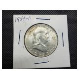 1954 D Silver Franklin Half Dollar 1954 D Silver Franklin Half Dollar