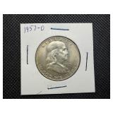 1957 D Silver Franklin Half Dollar 1957 D Silver Franklin Half Dollar