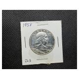 1958 Silver Franklin Half Dollar 1958 Silver Franklin Half Dollar