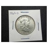 1963 D Silver Franklin Half Dollar 1963 D Silver Franklin Half Dollar