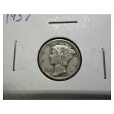 1937 Silver Mercury Dime 1937 Silver Mercury Dime