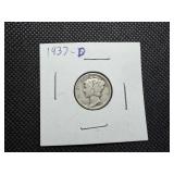 1937 D Silver Mercury Dime 1937 D Silver Mercury Dime