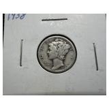 1938 Silver Mercury Dime 1938 Silver Mercury Dime
