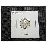 1939 D Silver Mercury Dime 1939 D Silver Mercury Dime