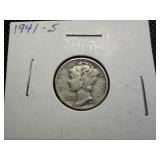 1941 S Silver Mercury Dime 1941 S Silver Mercury Dime