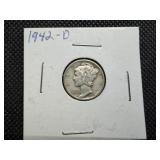 1942 D Silver Mercury Dime 1942 D Silver Mercury Dime