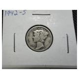 1942 S Silver Mercury Dime 1942 S Silver Mercury Dime