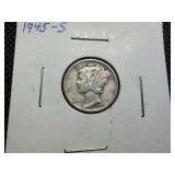 1945 S Silver Mercury Dime 1945 S Silver Mercury Dime