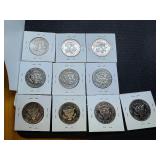 10 Kennedy Half Dollars - Very Nice Condition 1980 S, 1981 S, 1982 S, 1983 S, 1984 S, 1985 S, 1986 S, 1987 S, 1988 S, 1989 S 10 Kennedy Half Dollars - Very Nice Condition 1980 S, 1981 S, 1982 S, 1983 S, 1984 S, 1985 S, 1986 S, 1987 S, 1988 S, 1989 S