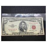 1953 Series Red Seal $5 Bill 1953 Series Red Seal $5 Bill