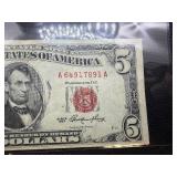 1953 Series Red Seal $5 Bill 1953 Series Red Seal $5 Bill