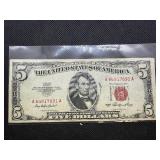 1953 Series Red Seal $5 Bill 1953 Series Red Seal $5 Bill