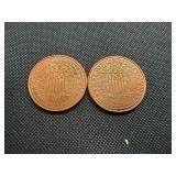 Two Copper 1 oz Rounds Liberty Design Two Copper 1 oz Rounds Liberty Design